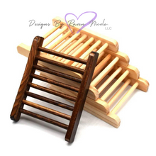 Afbeelding in Gallery-weergave laden, Natural Bamboo Wooden Soap Holder
